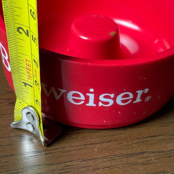 Vintage Budweiser Beer Ashtray Red Plastic 1980s Bar Bud Advertisement American - Picture 3 of 16